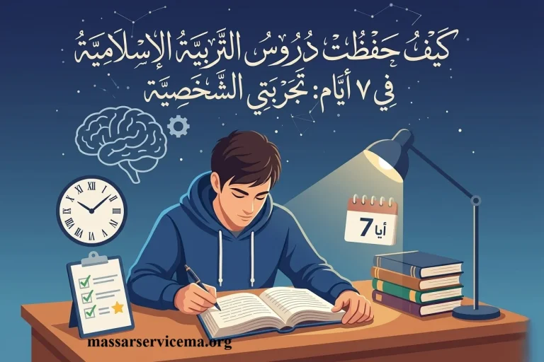 كيف حفظت دروس التربية الإسلامية في 7 أيام تجربتي الشخصية