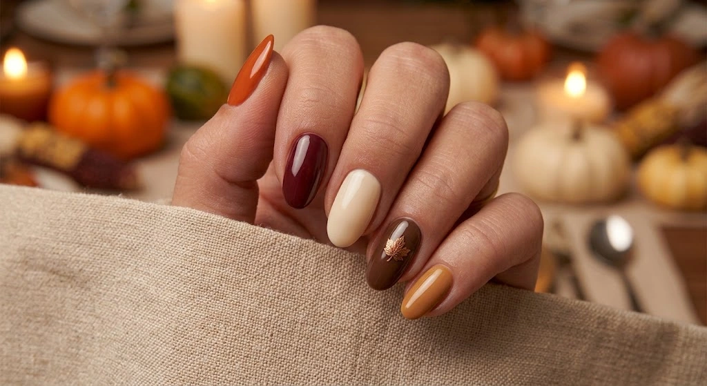 Fall Color Mix-and-Match Nails