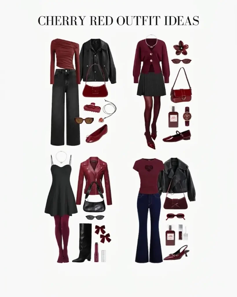 Cherry Red Outfit Ideas