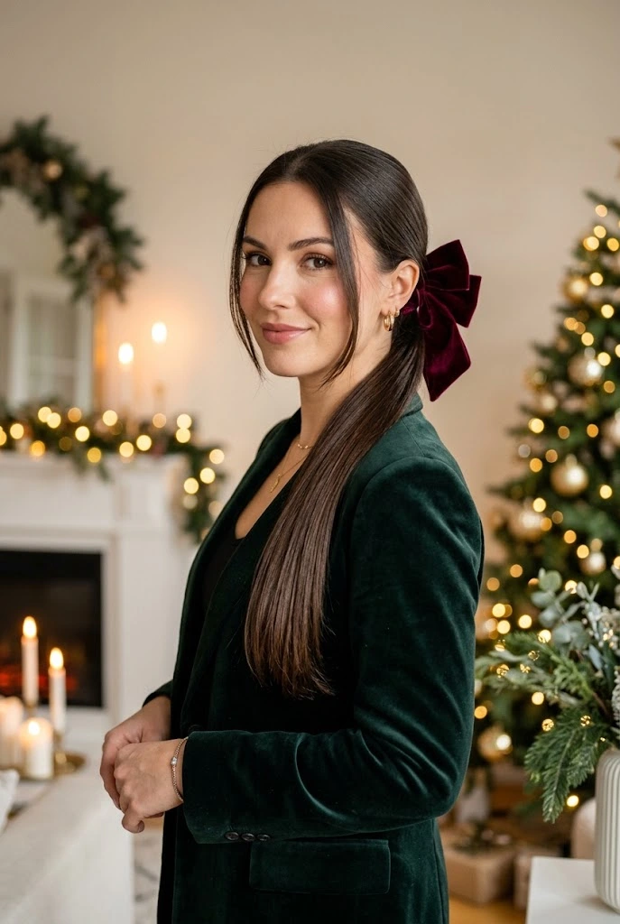Velvet Bow Ponytail
